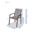 [Obrázek: Stohovatelná zahradní židle s opěrkami Axiome - Speculoos/Pralinka